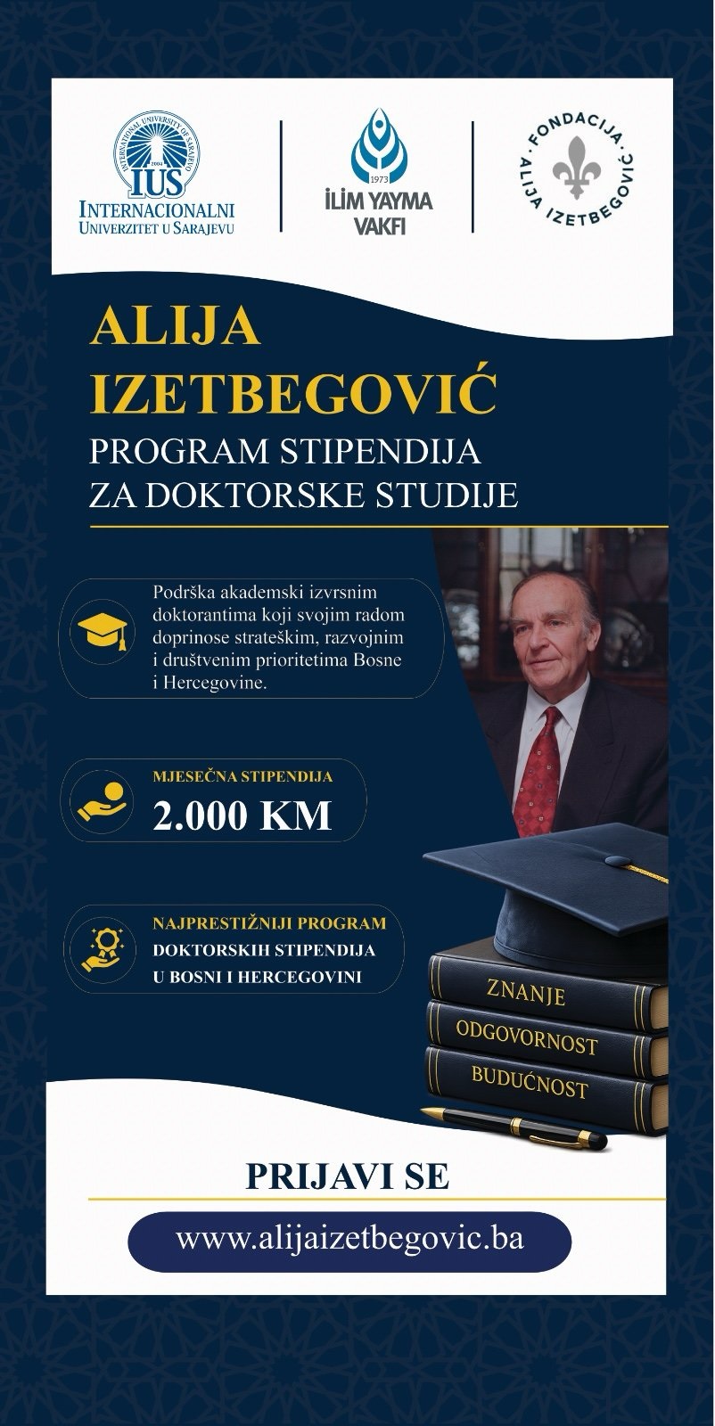 Stipendija Alija Izetbegovic za doktorske studije